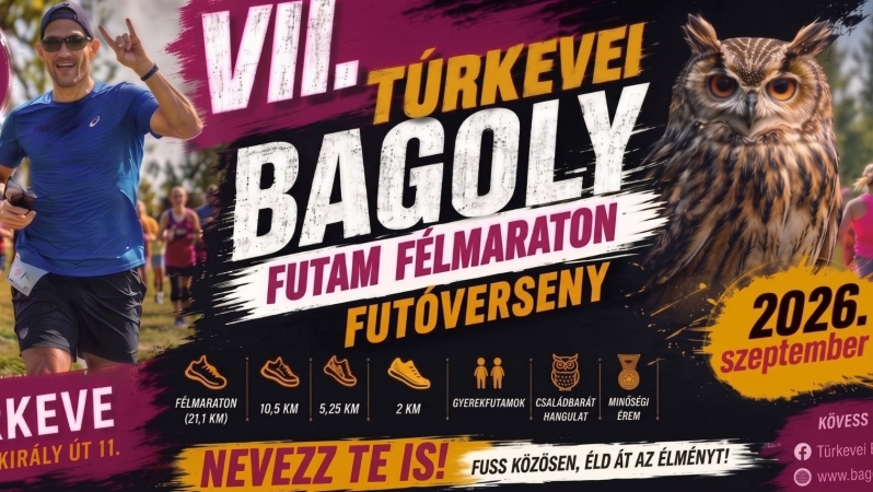VII. Túrkevei Bagoly Futam Félmaraton Futóverseny