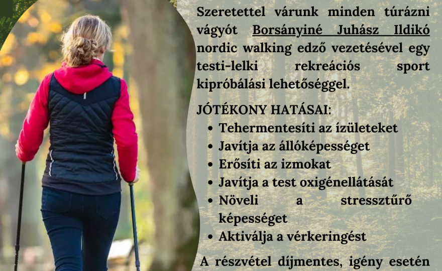NORDIC WALKING TÚRA TÚRKEVÉN!