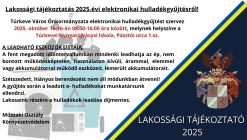Lakossági tájékoztatás 2025.évi elektronikai hulladékgyűjtésről